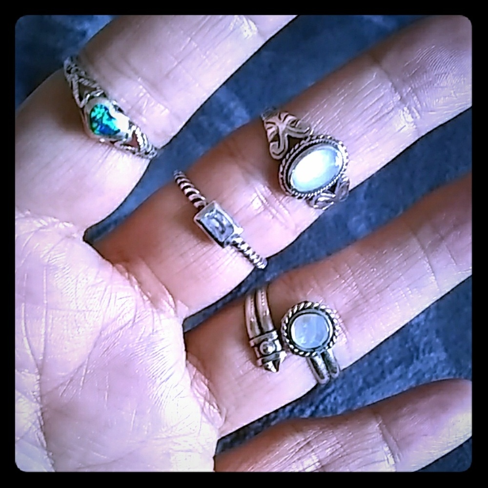 Ladies Silver Rings Bundle